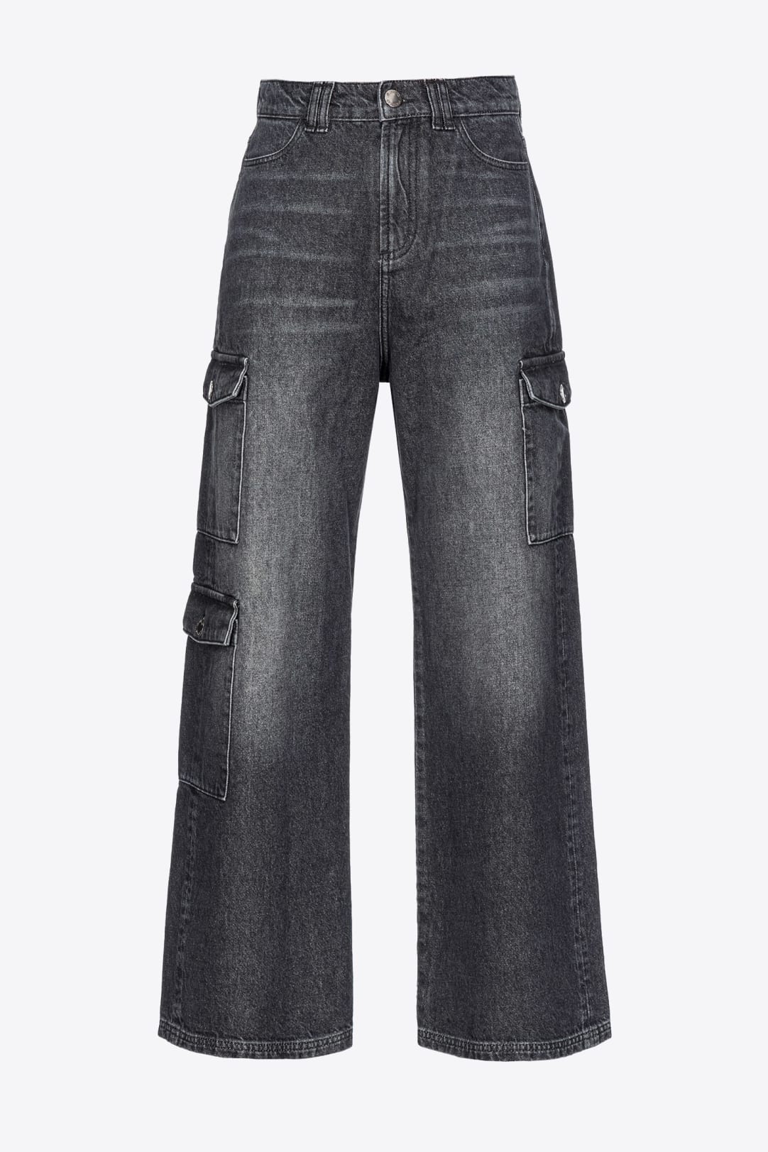 Vintage black denim cargo jeans PINKO Shop Online