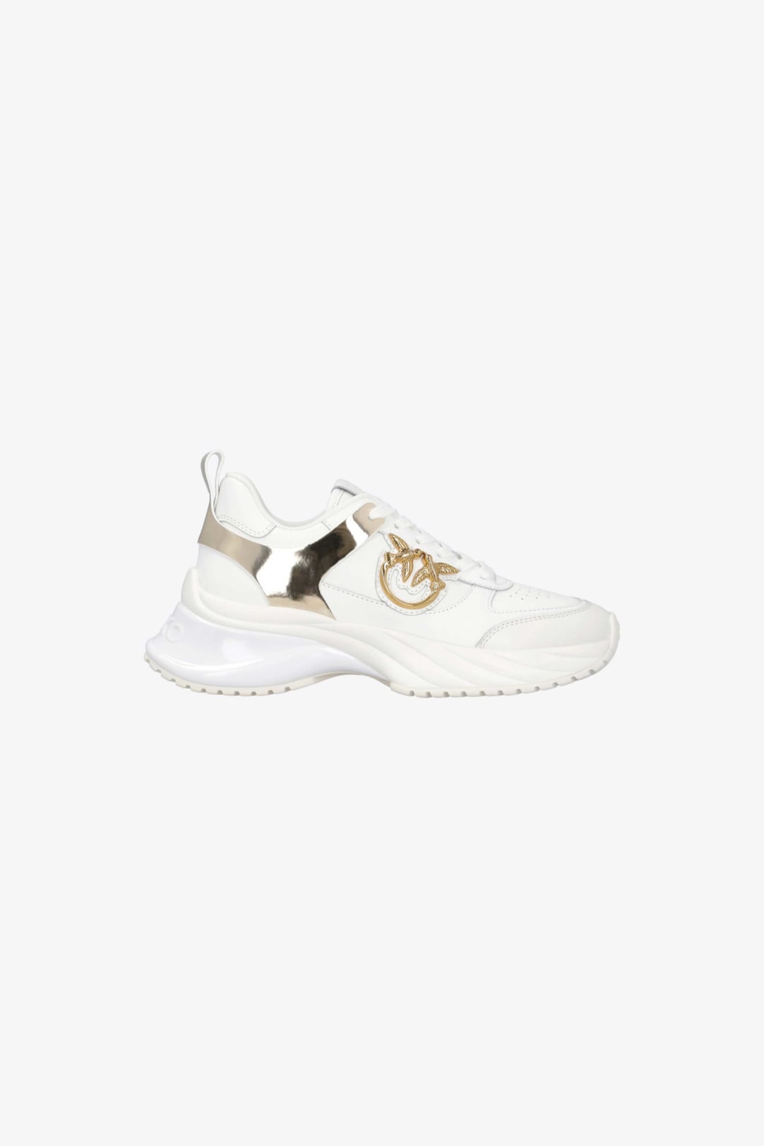 PINKO Ariel panelled leather sneakers - White