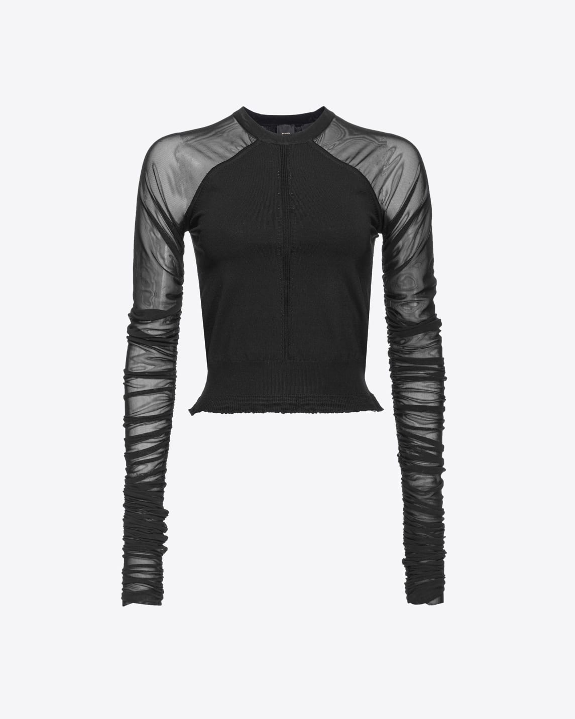 Maglia con maniche in tulle hot sale