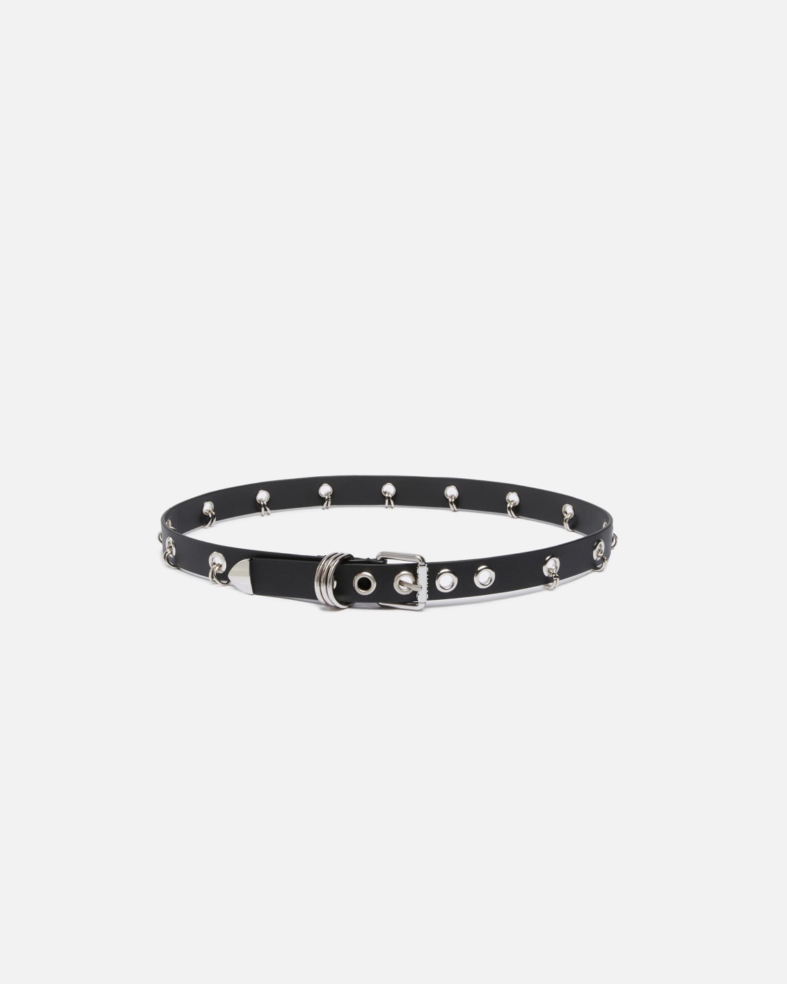 Belt with metal rings outlet