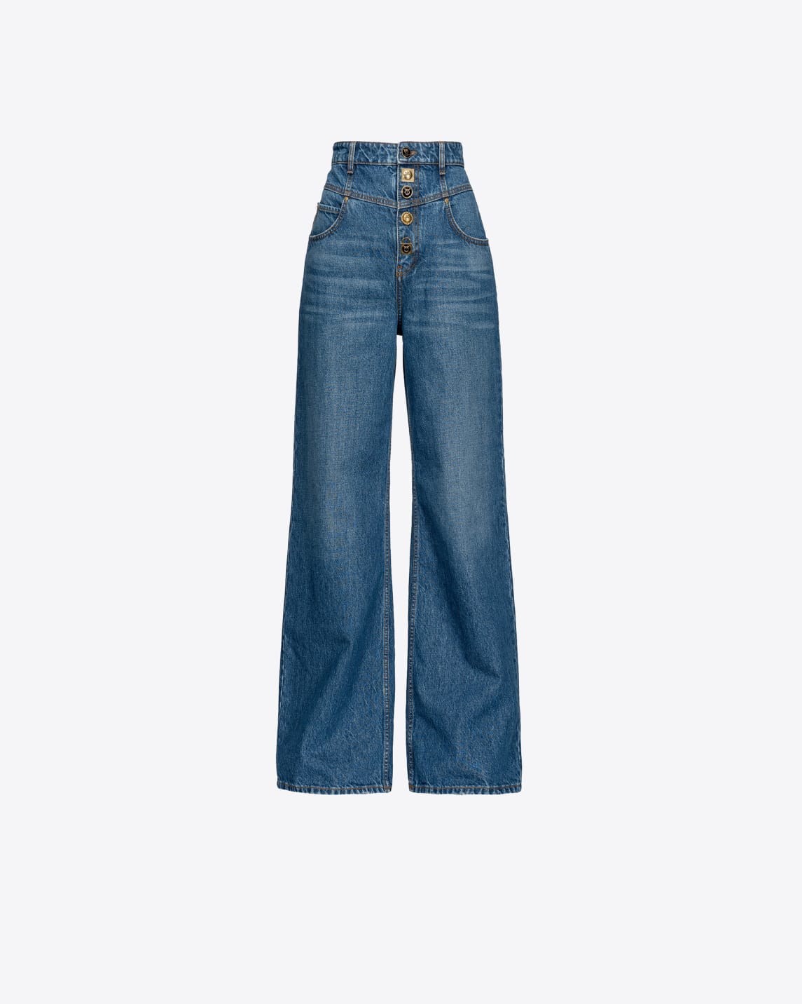 Jeans con bottone storto online