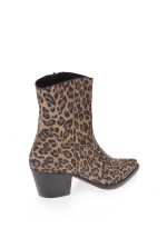 leopard print western ankle boots