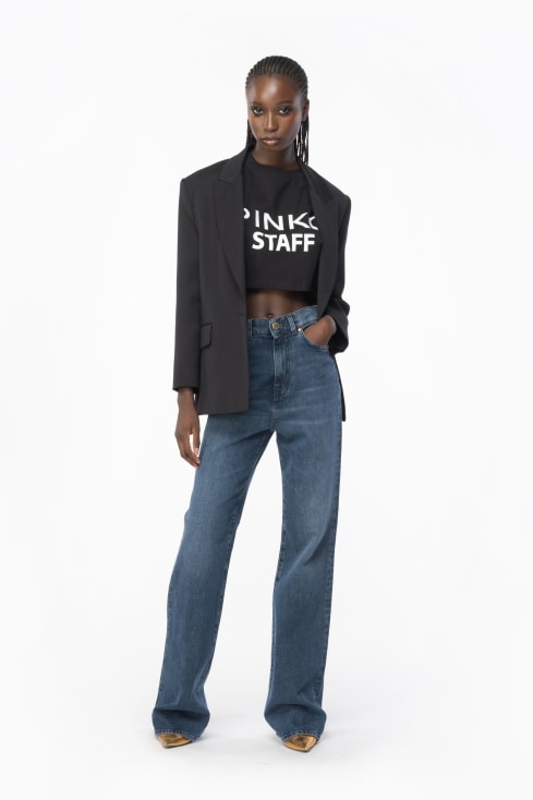 PINKO Women s Jeans Straight Carrot Fit High Waist Skinny