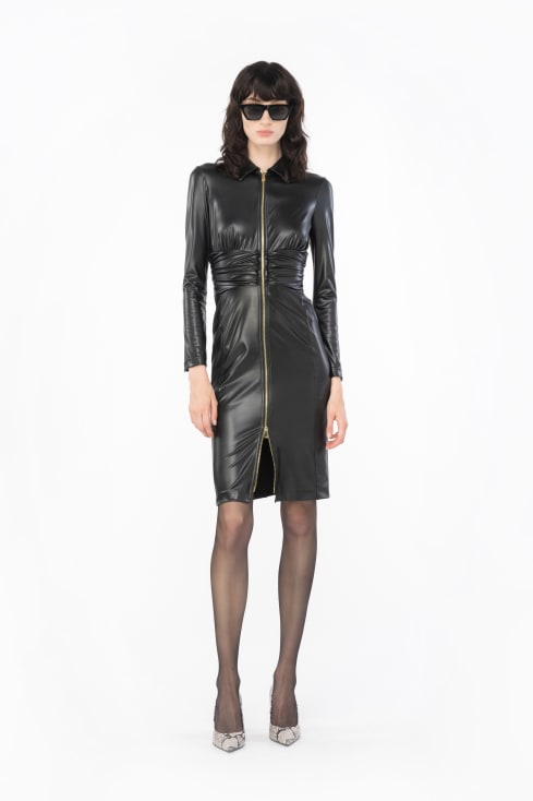 Tubino in pelle nero outlet