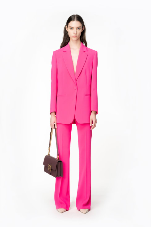 Two Piece Women Suit, Pink Office Suit With Blazer, Women Costume, Bridal  Pantsuit, Bridal Suit, Loose Pants Suit, Wedding Guest Suit, Top -   Finland