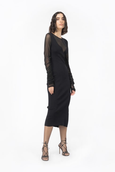 Pinko abito lungo tulle hotsell