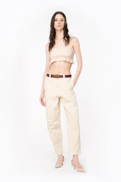 Pants PINKO Woman color Brown