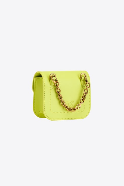 Pinko Love Bell Chain-link Foldover Crossbody Bag in Pink