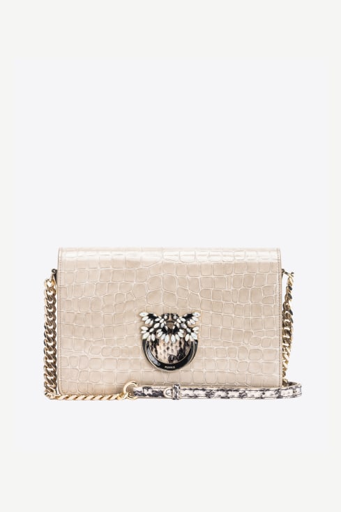Borsa pinko cheap nera e argento