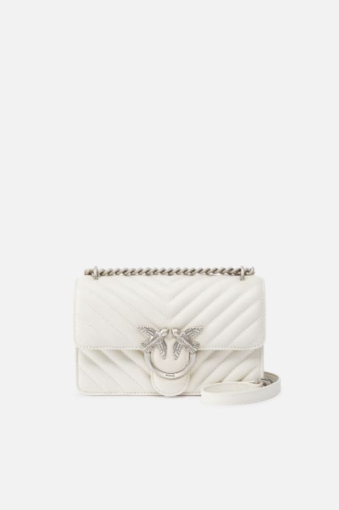 Borsa pinko 2025 bianca con frange