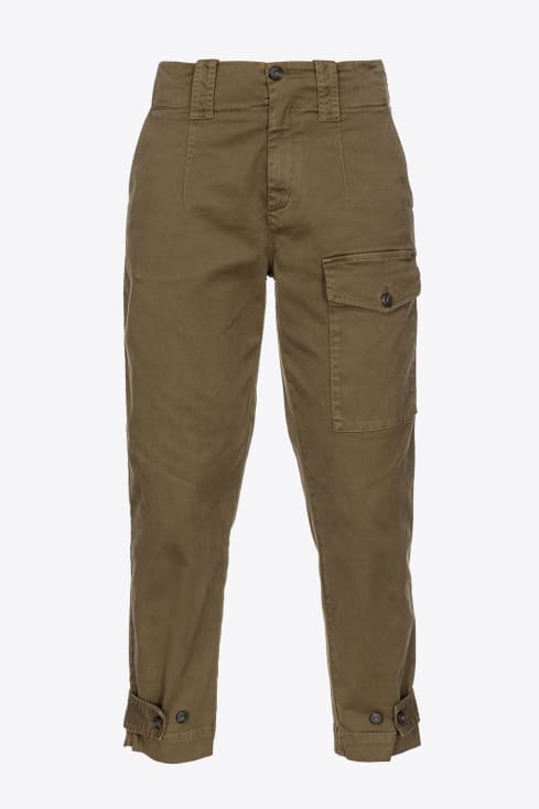 Pantalones workwear tela difuminada Verde Oliva Polvoriento