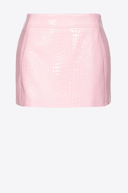 Monogram Printed Leather Mini Skirt - Ready to Wear