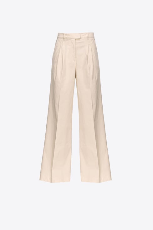 WIDE-LEG TROUSERS WITH BELT - Pink