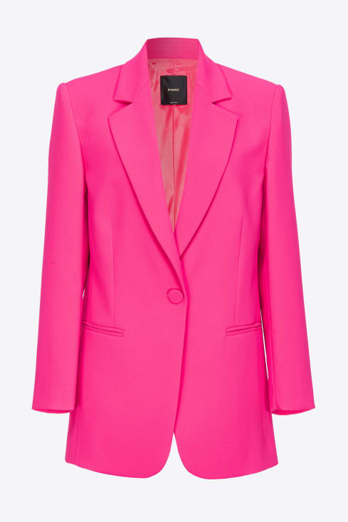 Women One Button Blazers Slim Fit OL Mid Long Jacket Suit Coat Chic Hot  Korean
