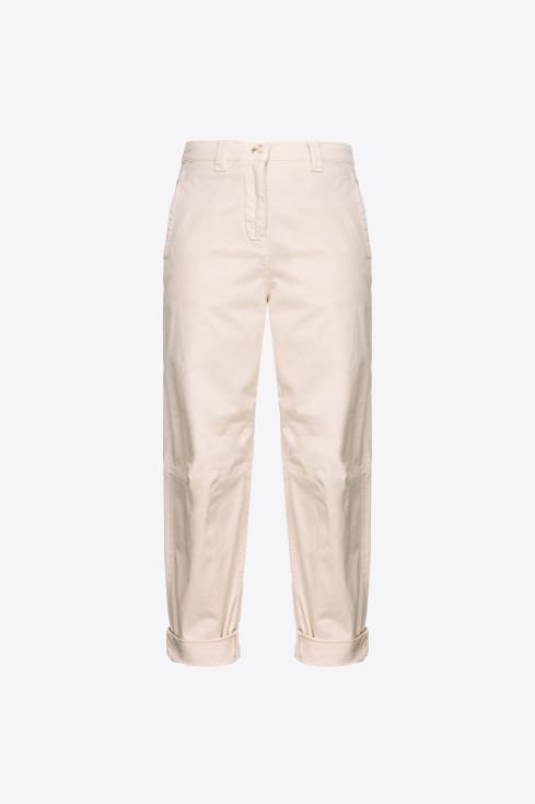 Pants PINKO Woman color Cream