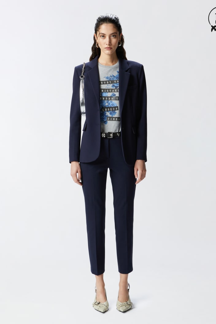 Cigarette Trousers With Pressed Pleat