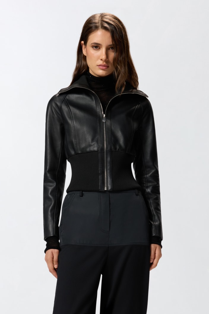 Giubbino Corto In Nappa E Maglia