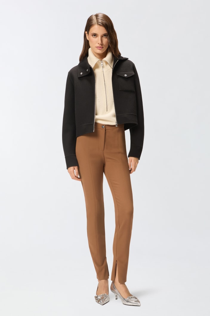 Pantalones Skinny Con Bajo Regulable