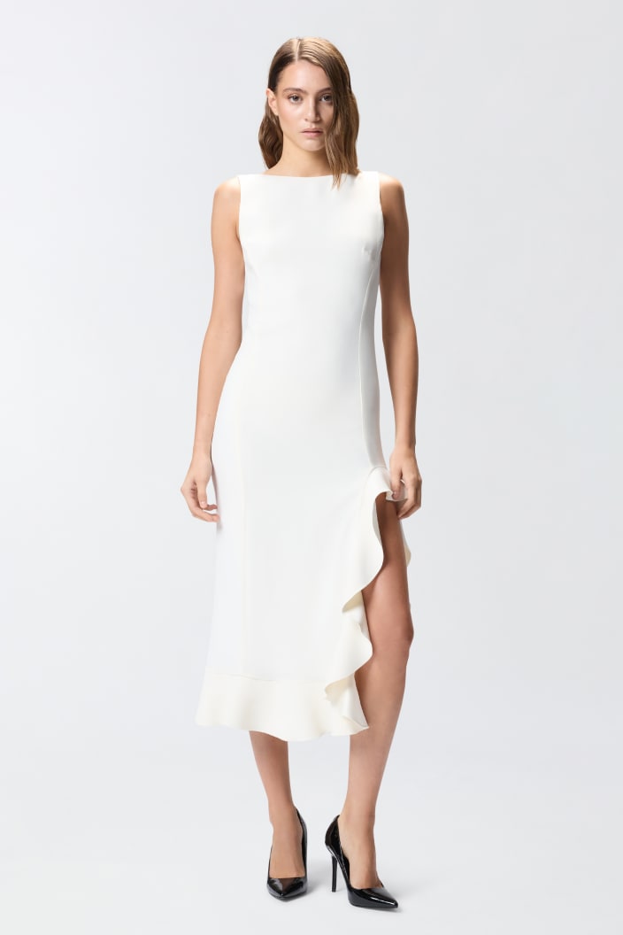 Fitted Dress With Flounces