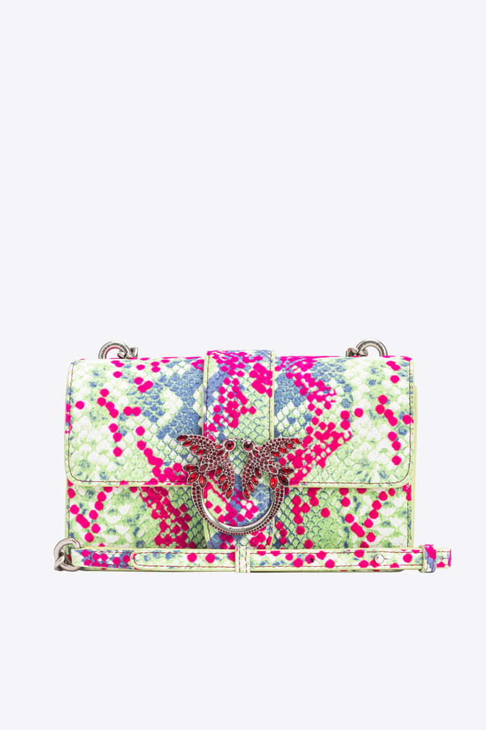 Bolso Mini Love Bag One De Pitón Flocado Pinko Galleria