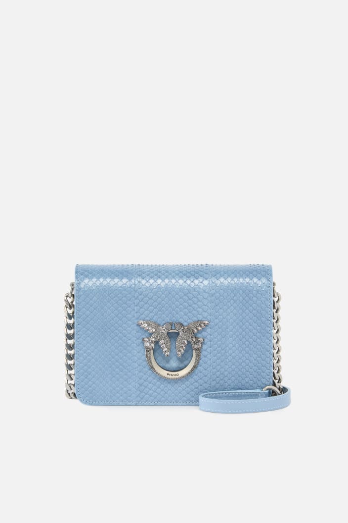 Borsetta A Tracolla Mini Love Bag In Rettile Lucido Pinko Galleria