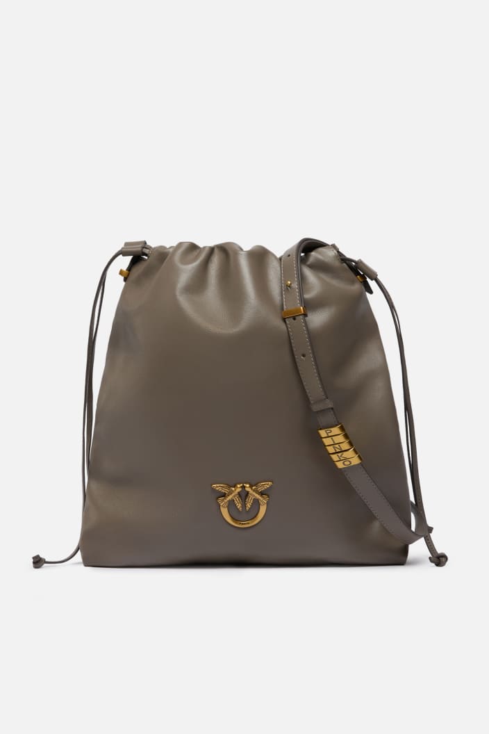 Bolso De Hombro Mediano Slouchy Bag Vertical De Piel