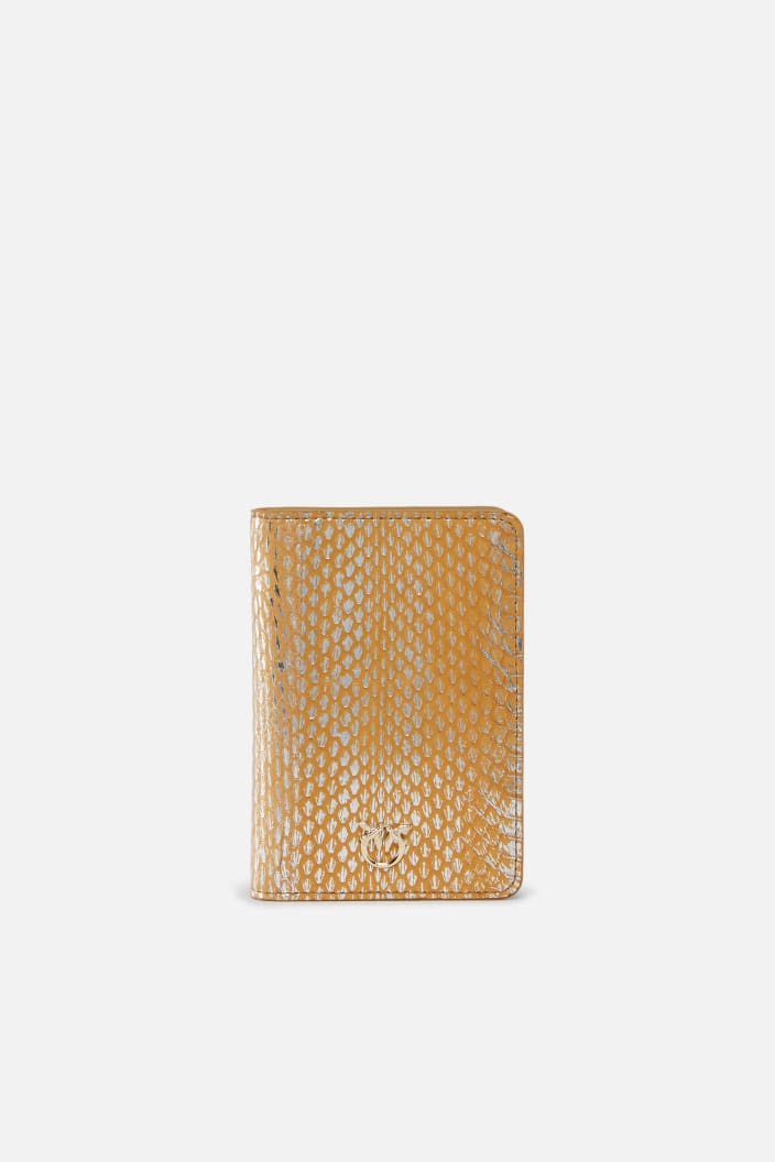Porta Passaporto In Rettile Laminato Vintage Pinko Galleria