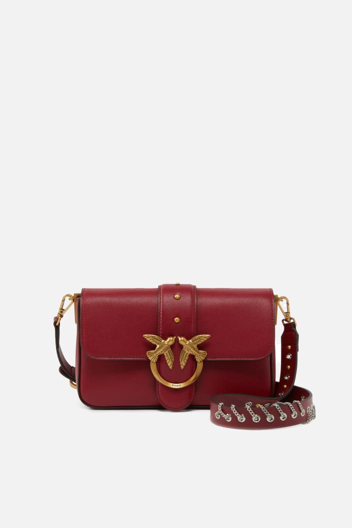 Borsa A Spalla Piccola Mini Love Bag Slouchy In Pelle Con Doppia Tracolla