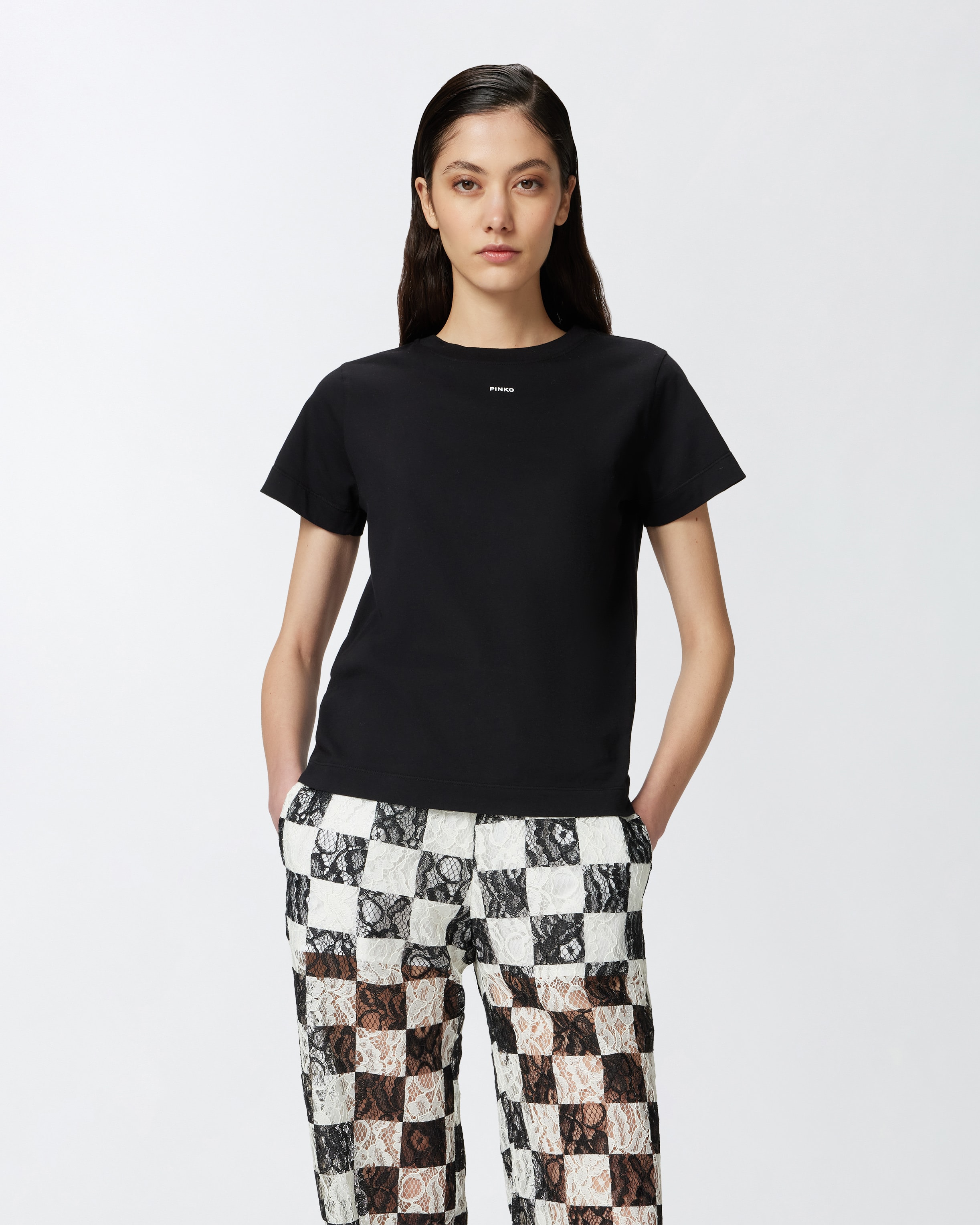 T-shirt mini logo PINKO PINKO → Shop Online T-shirt mini logo PINKO PINKO → Shop Online