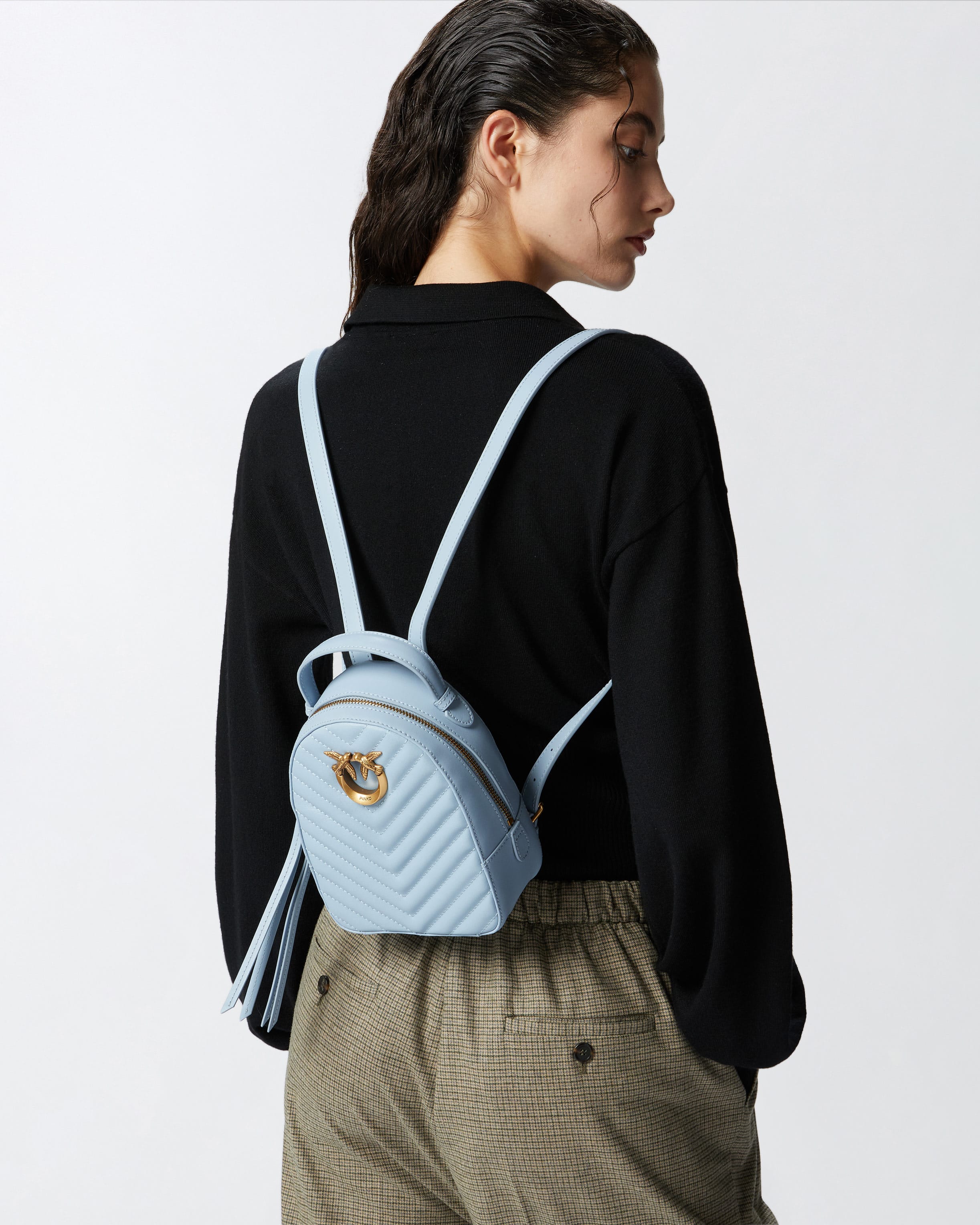 Mini zaino pelle matelasse Love Bag Pinko Acquista Online