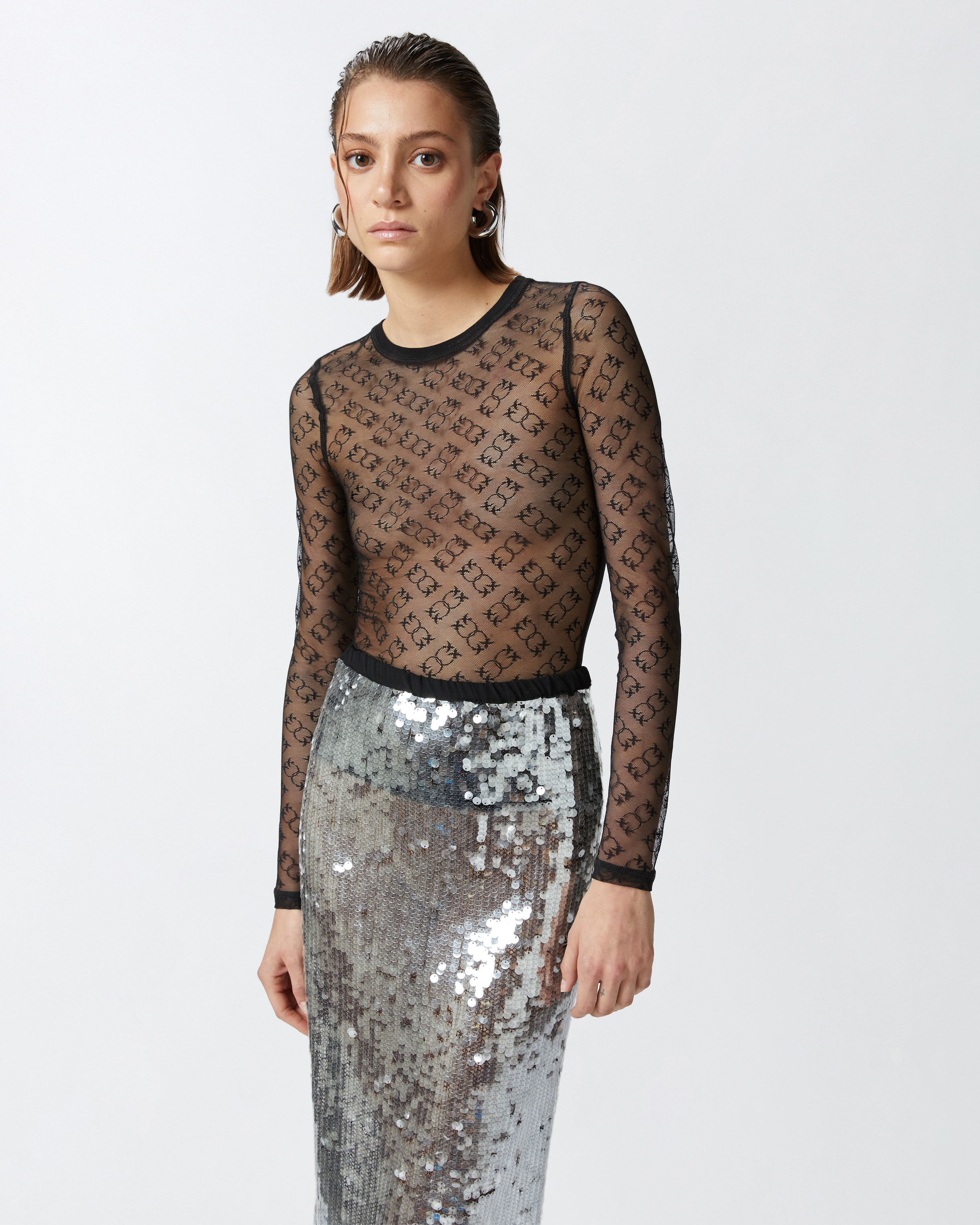 Maglietta pizzo trasparente store