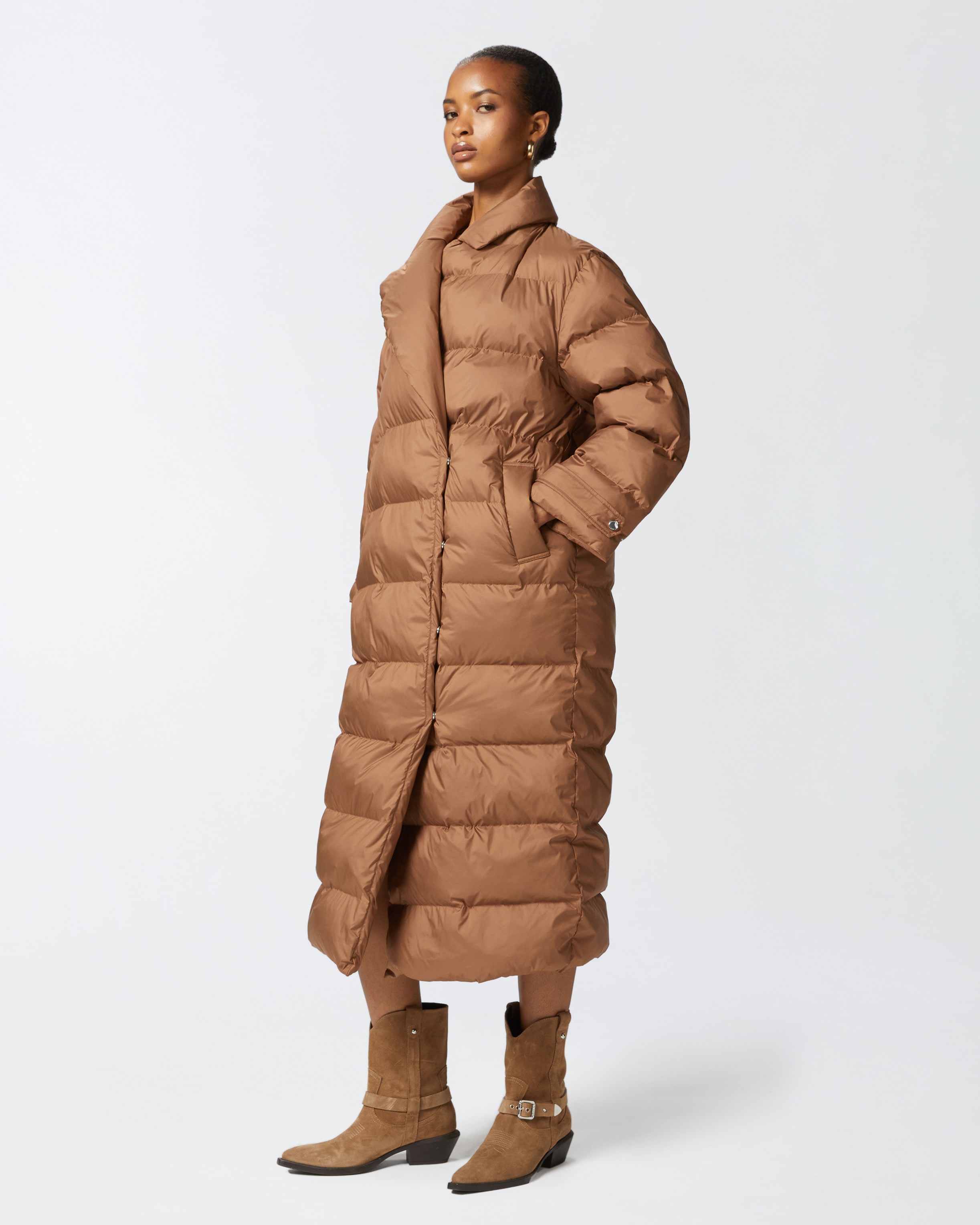 Padded trench coat with matching belt PINKO → Shop Online