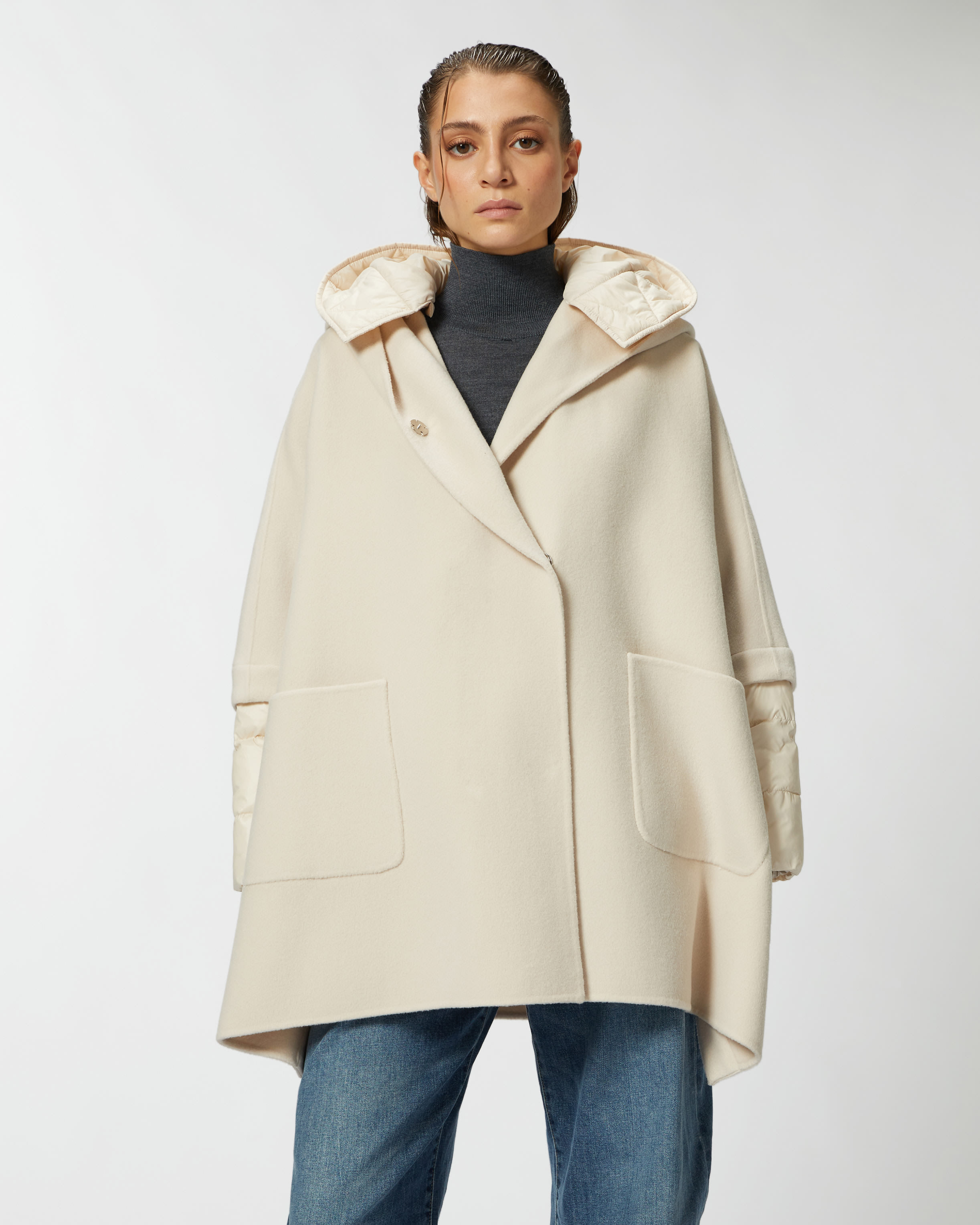 Down cape coat online