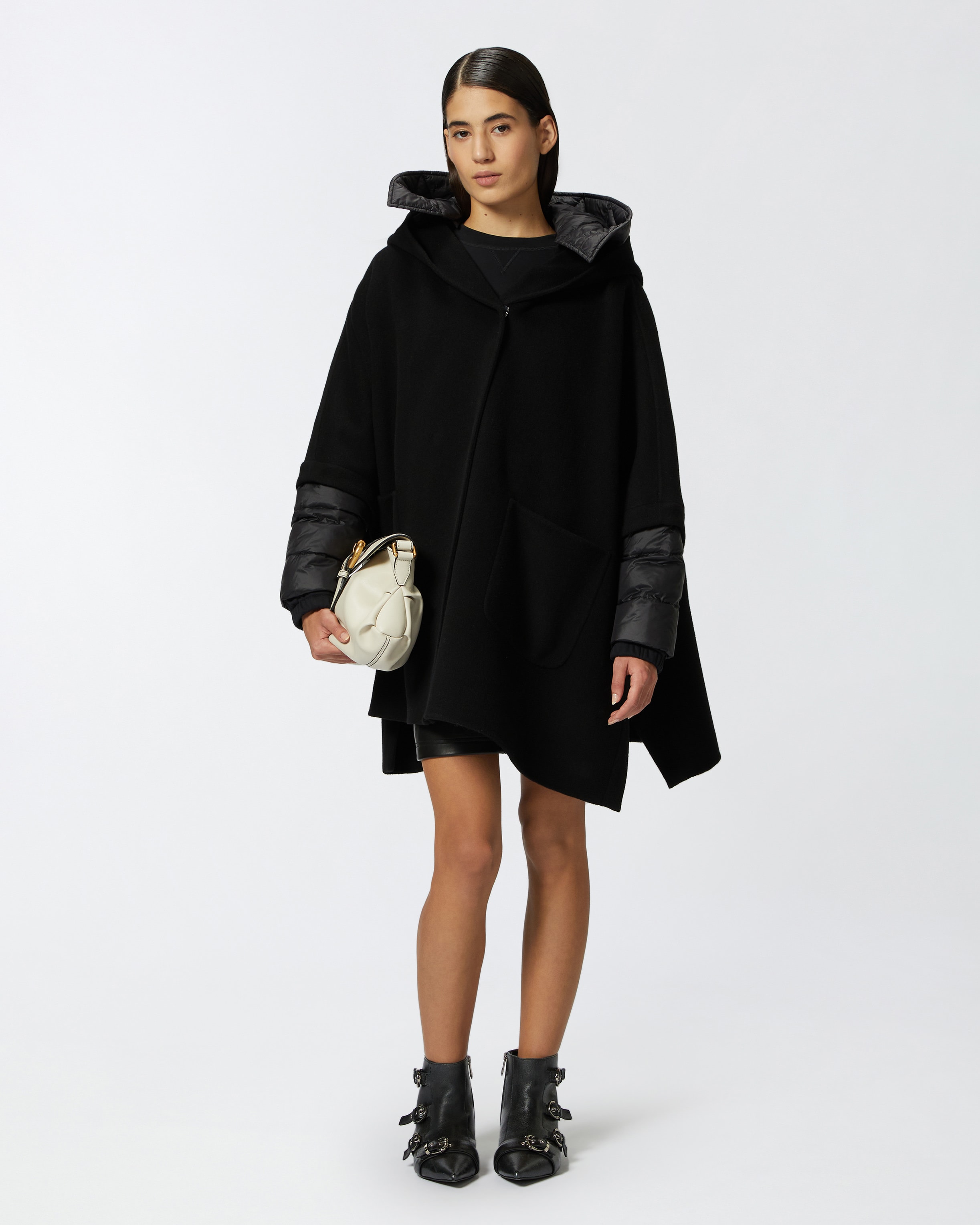 Black short cape jacket outlet