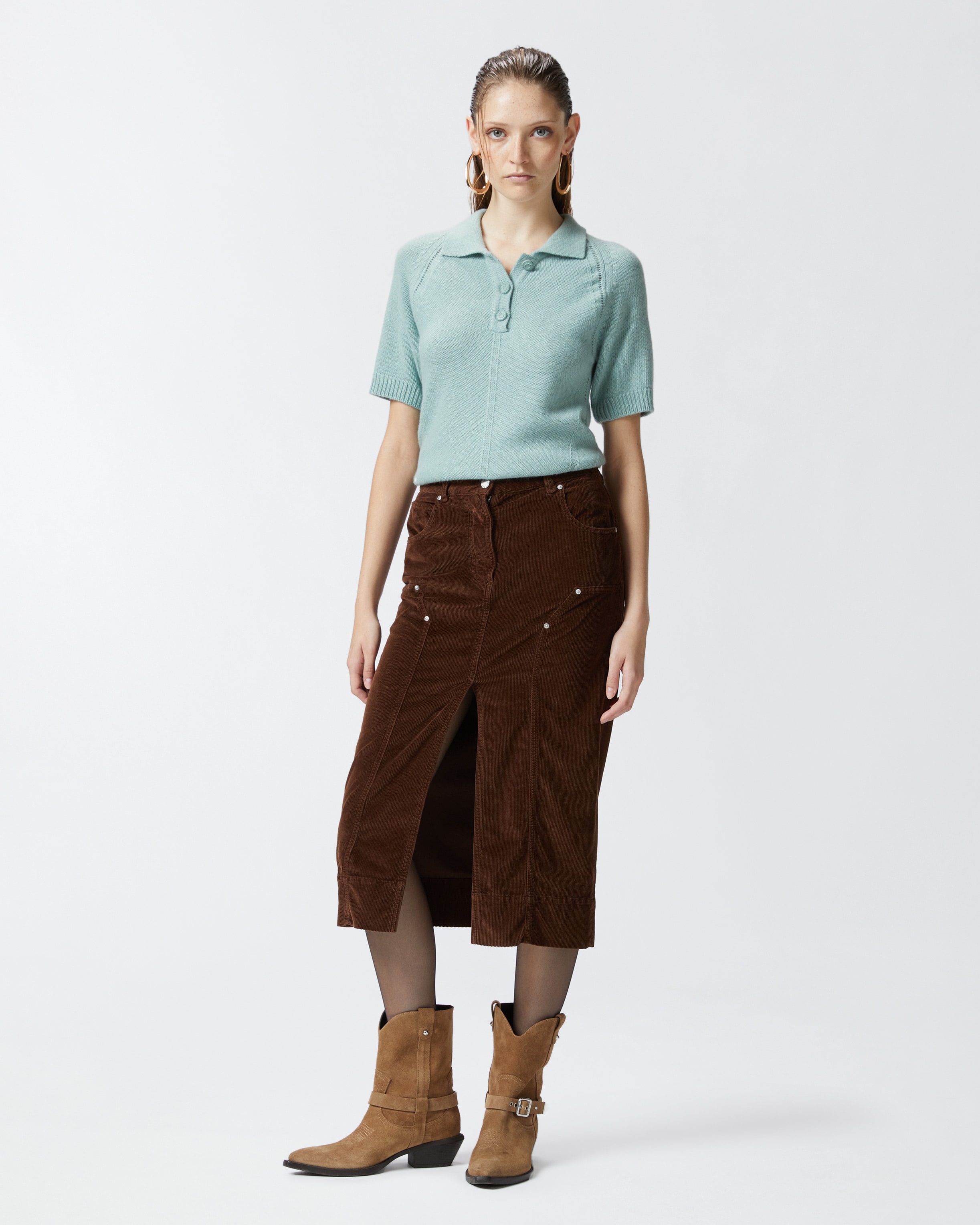 Corduroy midi skirt hotsell