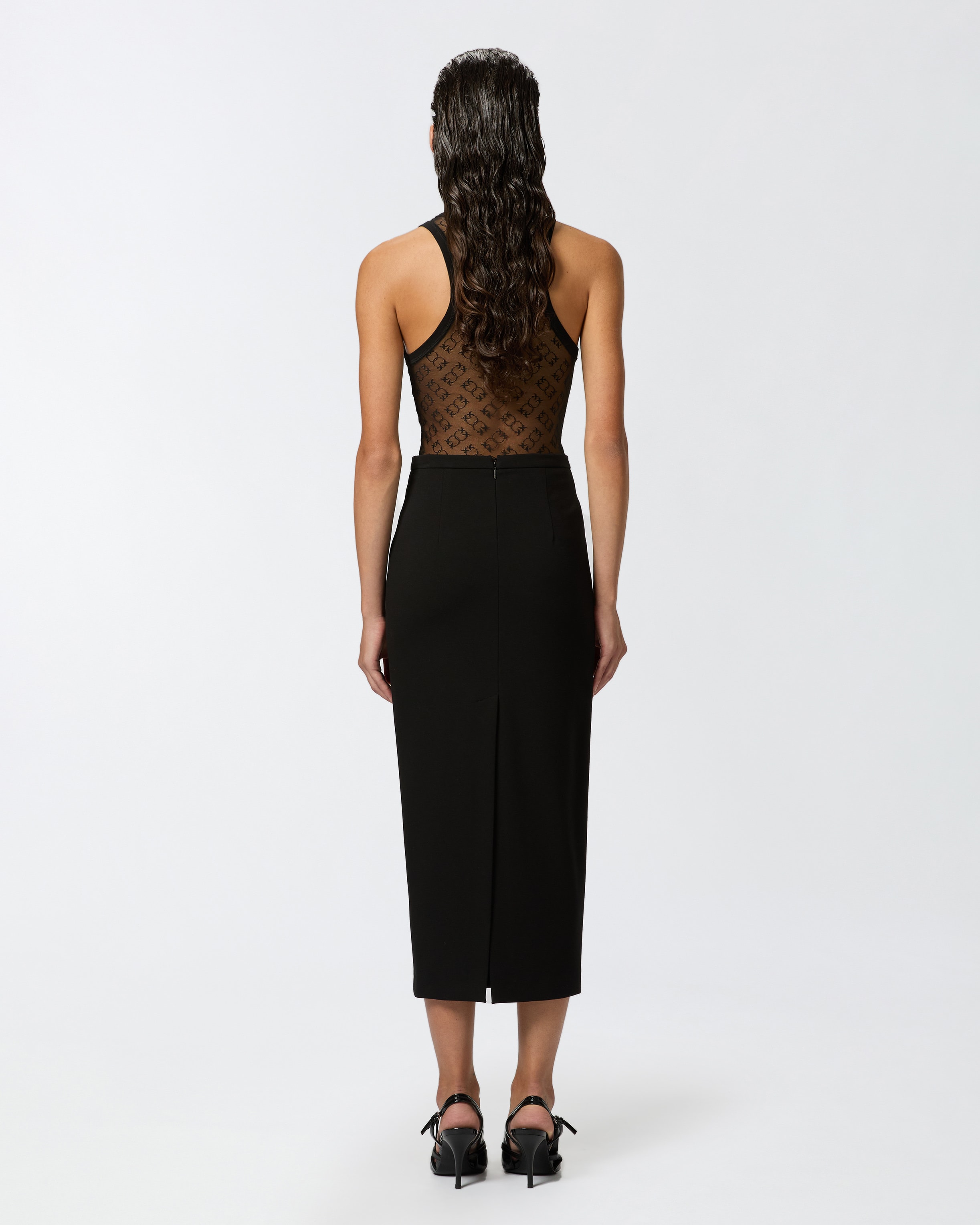 Long pencil skirt with slit PINKO → Shop Online