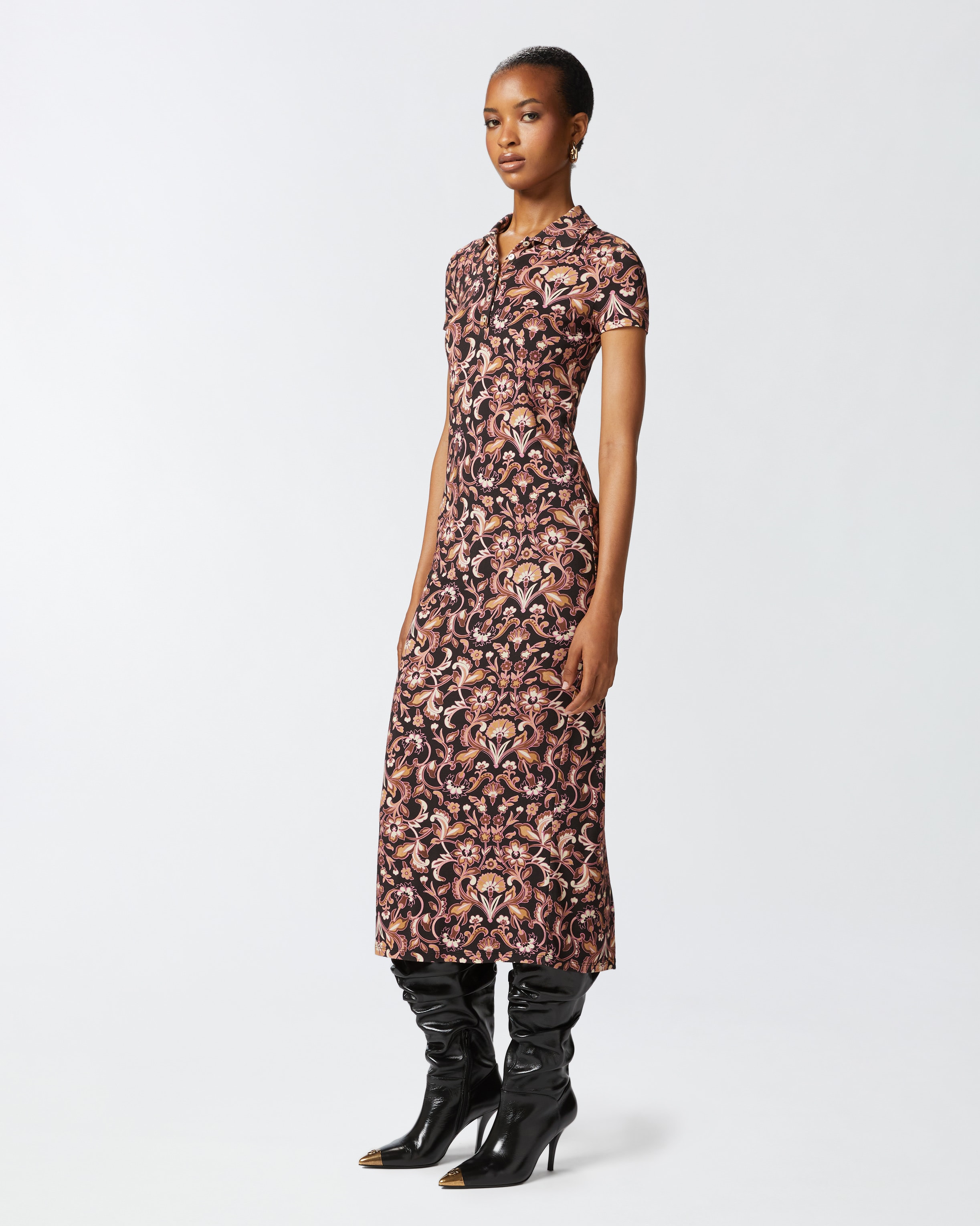 Robe longue a fleurs a manches courtes PINKO Achete en ligne