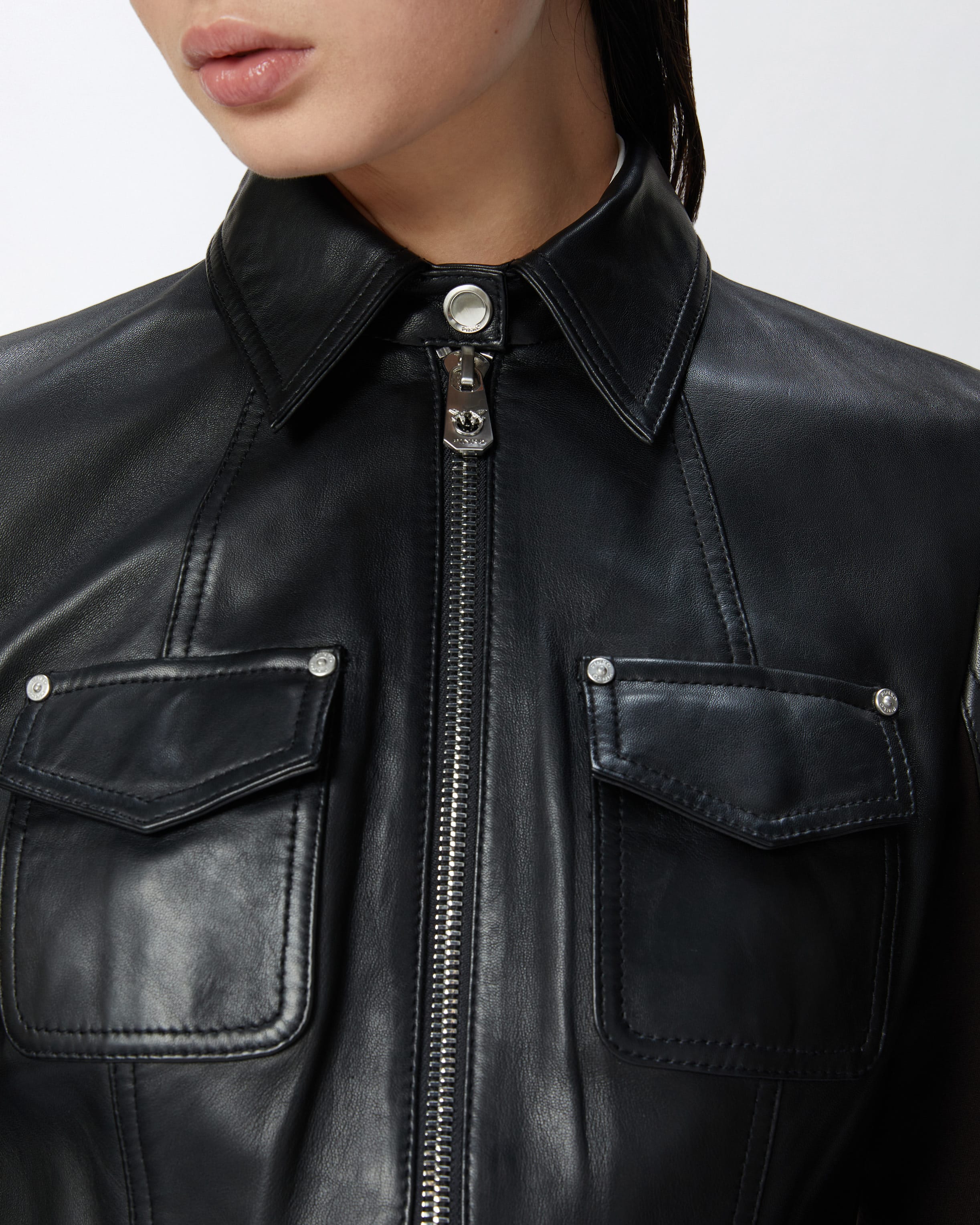 Pinko giacca pelle sales