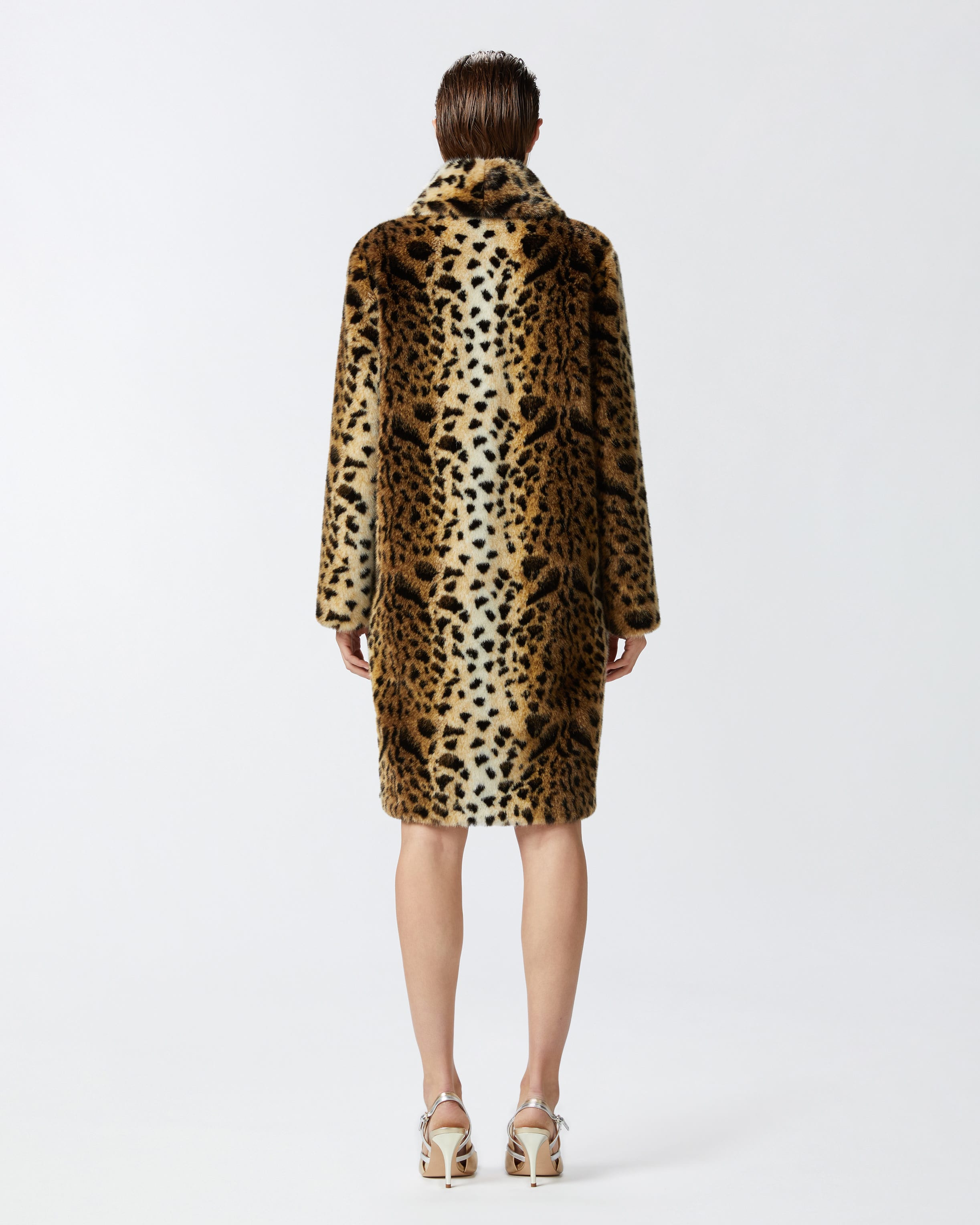 Spotted fur effect coat PINKO → Shop Online Spotted fur effect coat PINKO → Shop Online