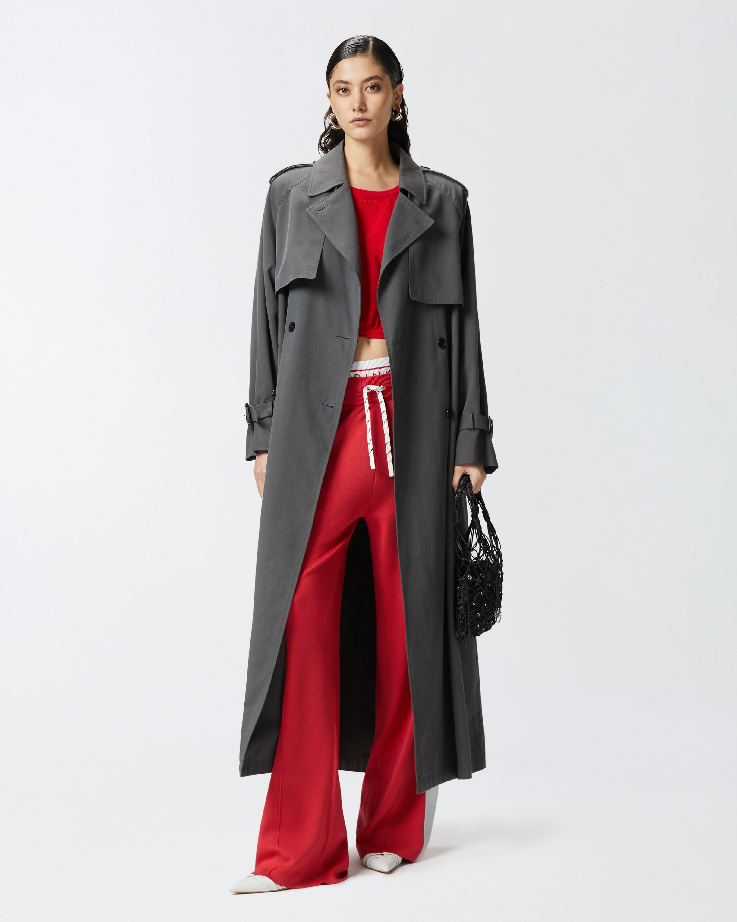 Classic faded cotton trench coat PINKO → Shop Online