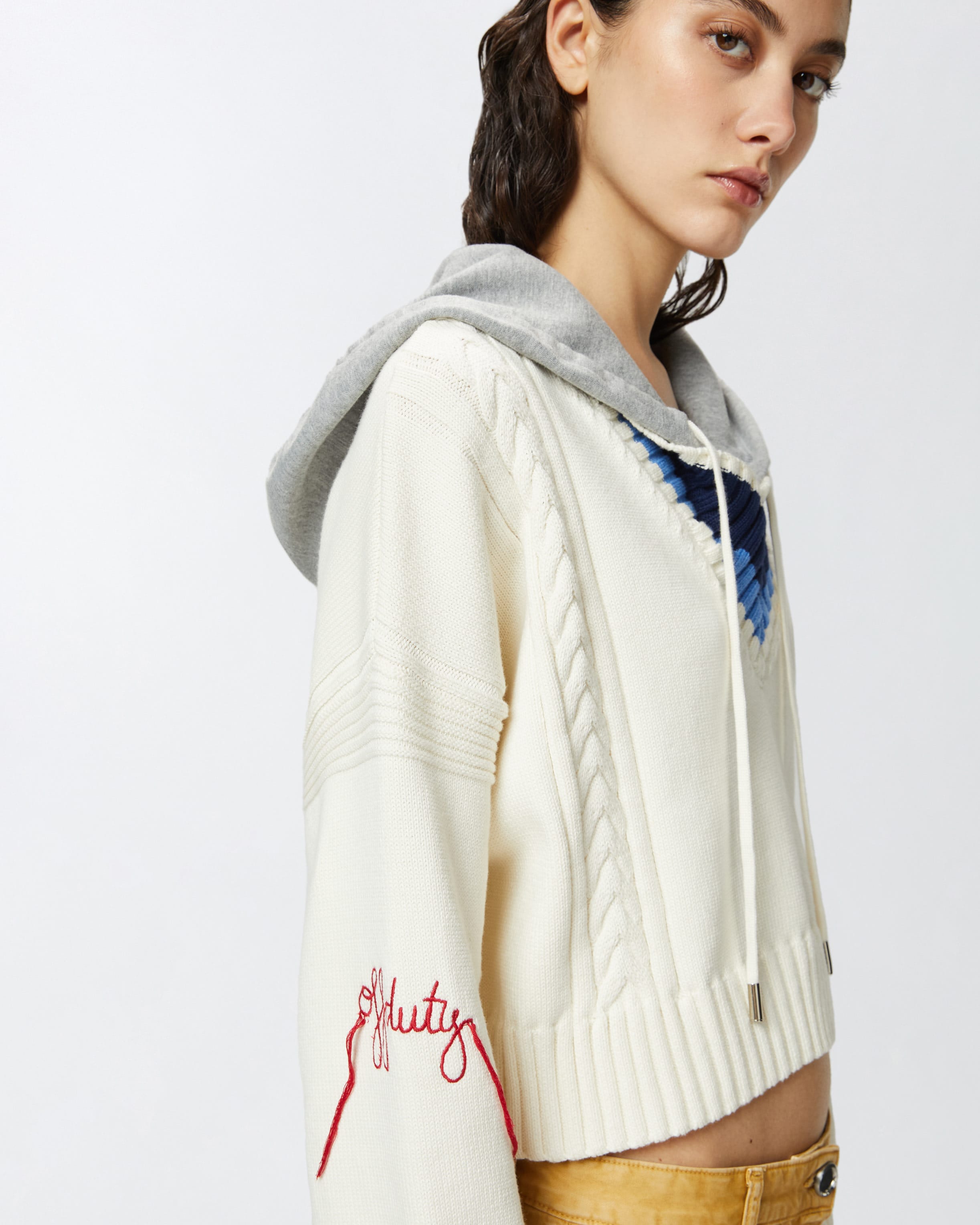 Varsity-style fleece hoodie PINKO → Shop Online
