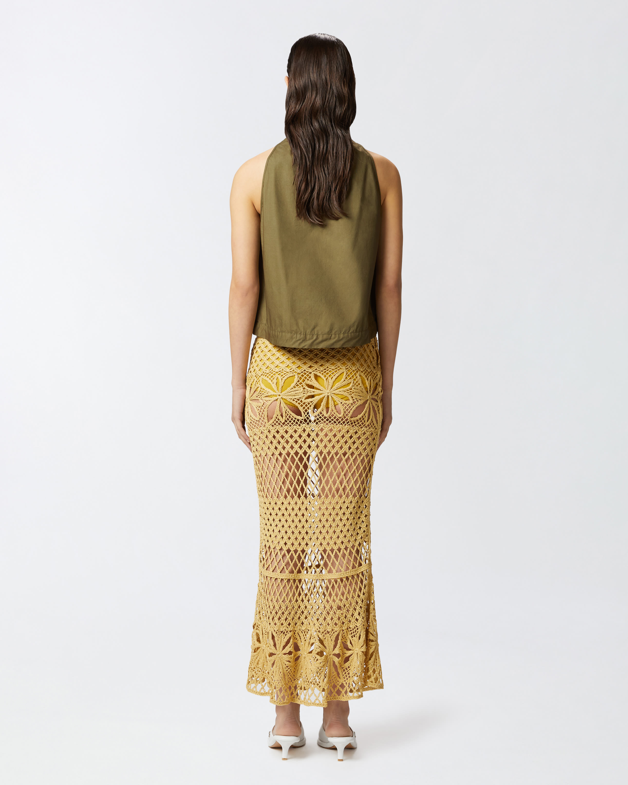 ワールド オンラインストア Fancy Online Shop → PINKO skirt long crochet-effect SF・ファンタジー・ホラー