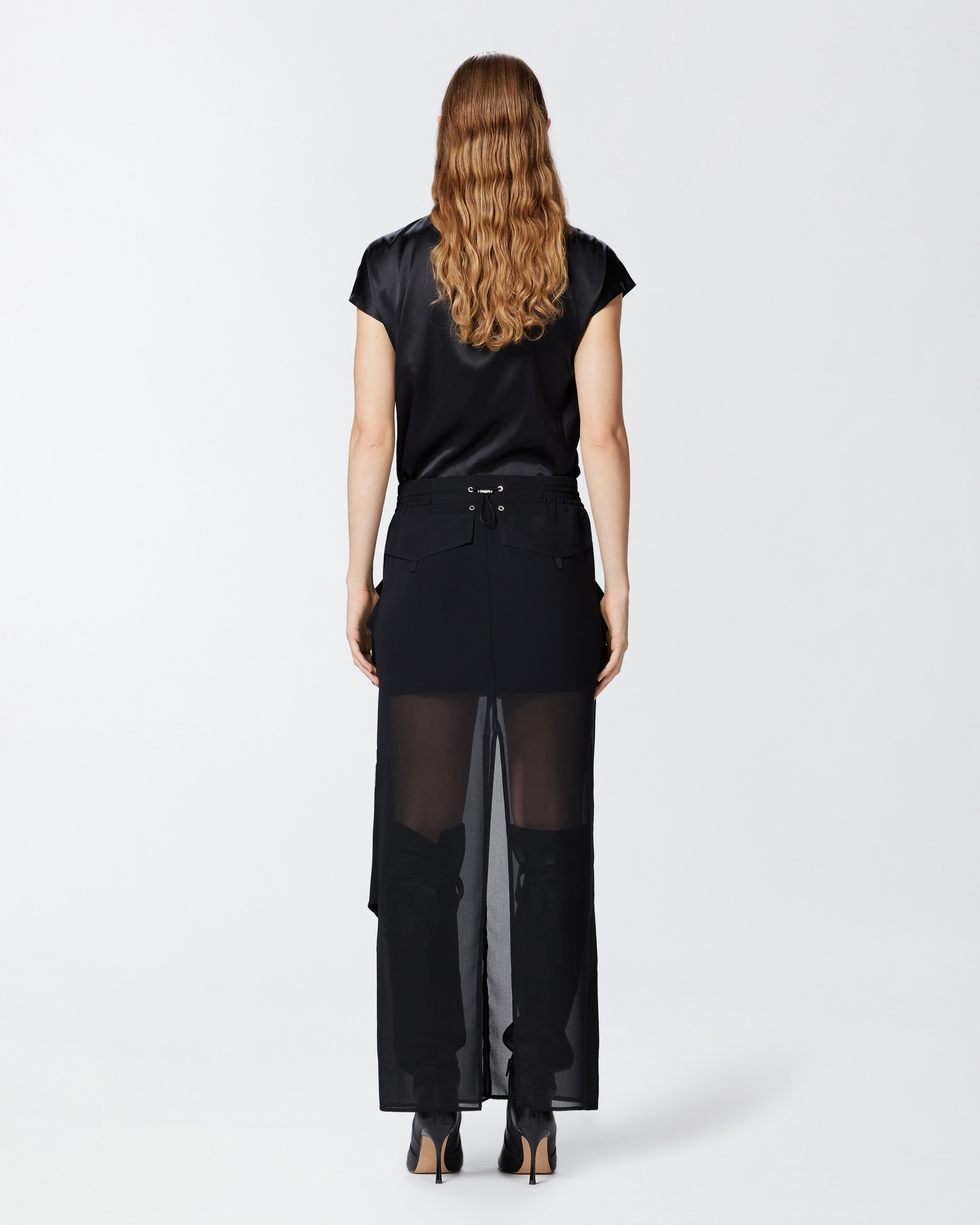 【高価値】 Long georgette Online Shop → PINKO pockets with skirt その他
