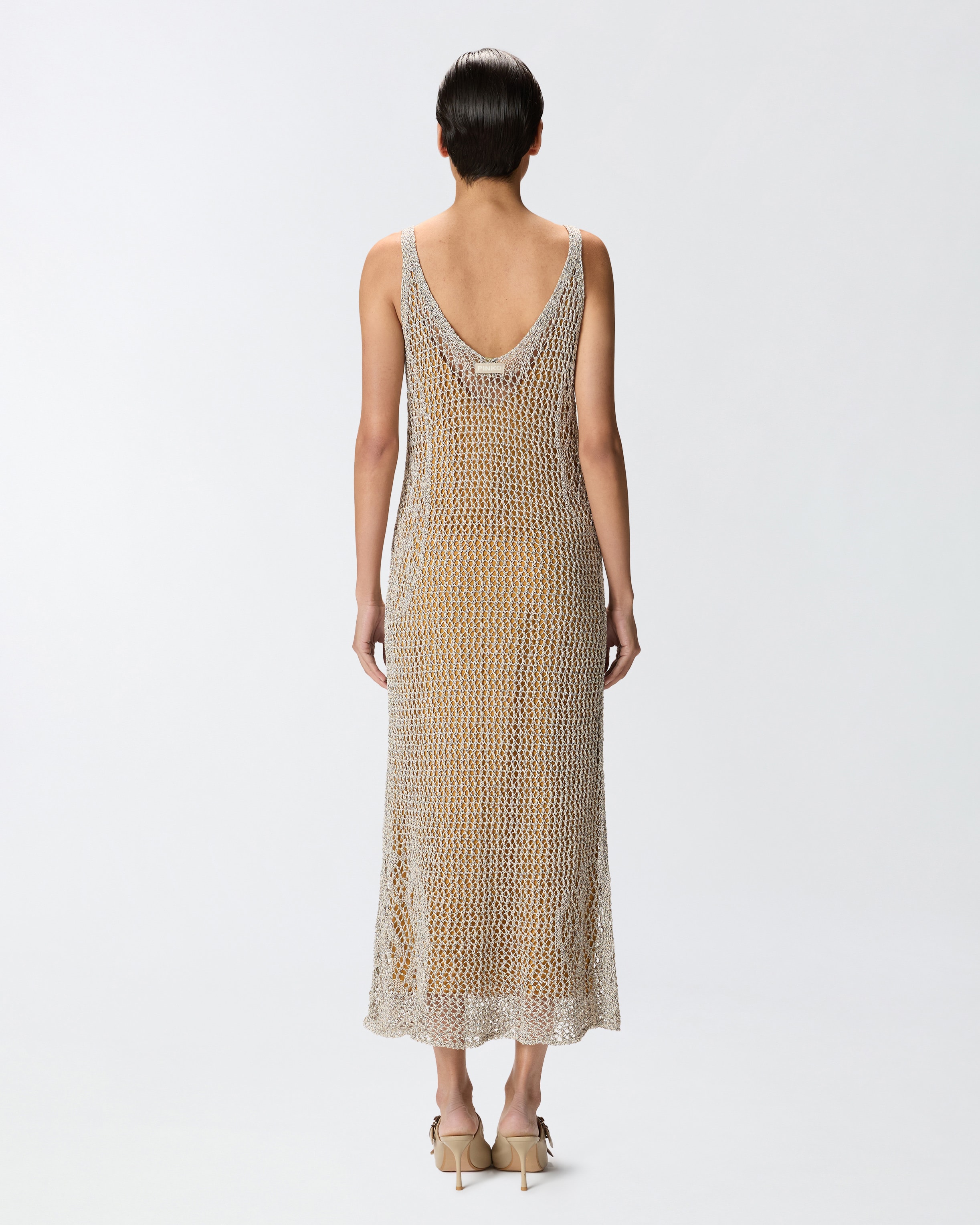 Sequinned mermaid dress with openwork PINKO → Shop Online