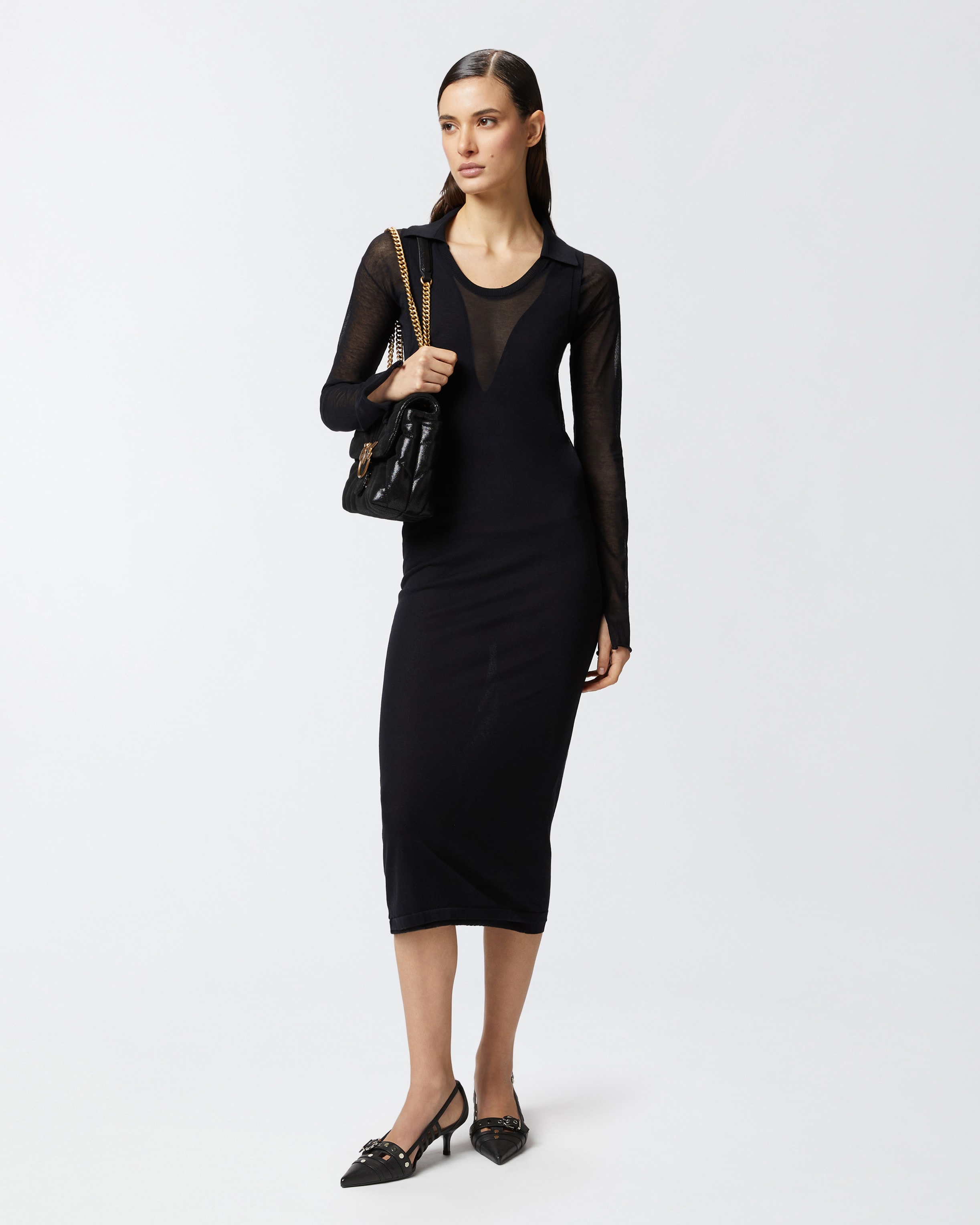 Lightweight cotton midi dress PINKO → Shop Online