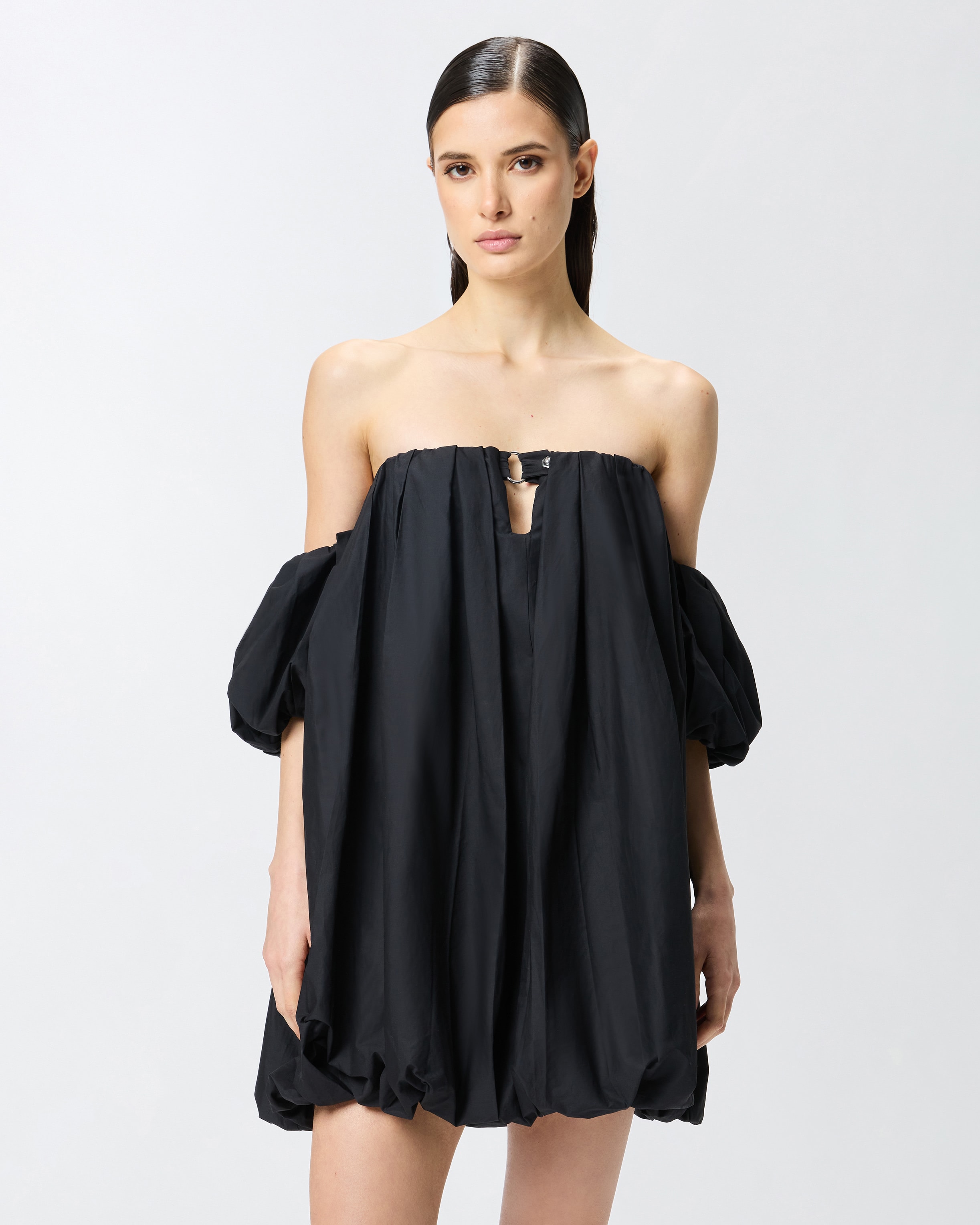 Poplin mini balloon dress PINKO → Shop Online