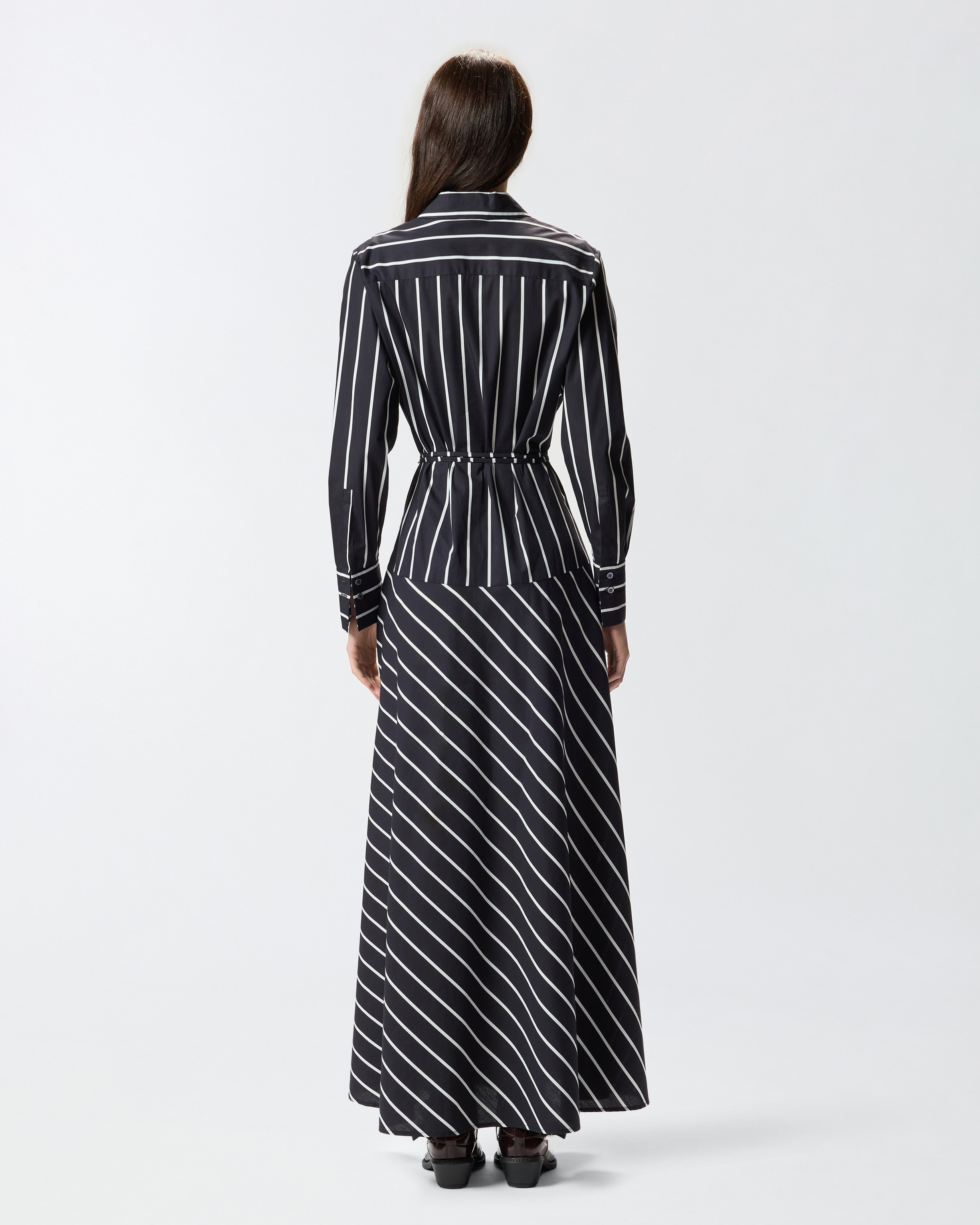 Long striped poplin dress PINKO → Shop Online