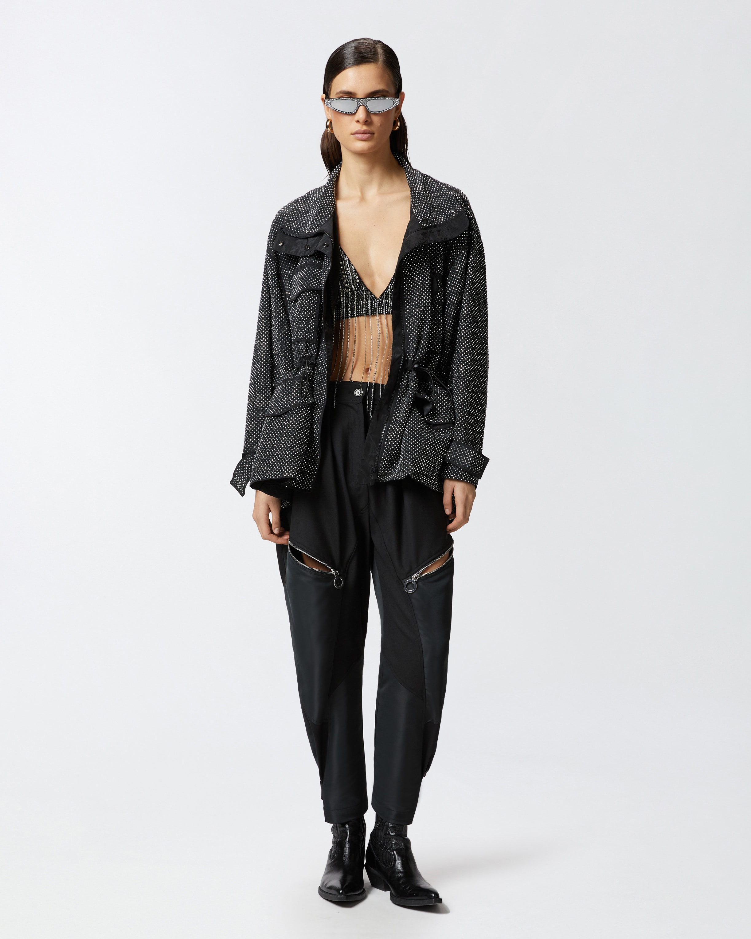 Technical fabric P-Pants trousers with zip PINKO → Shop Online