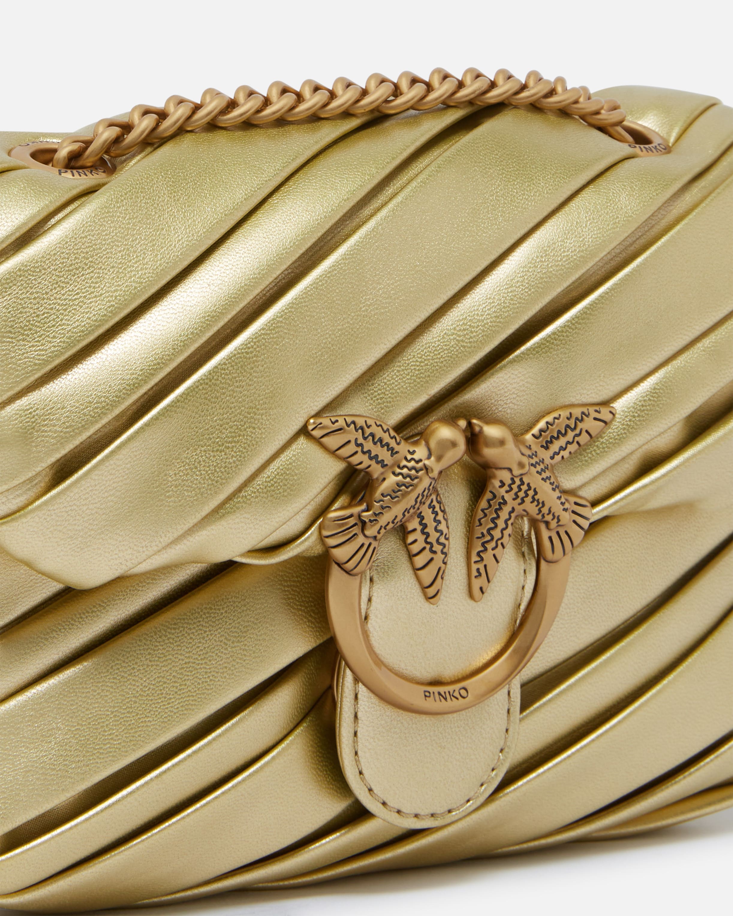 Pinko gold bag best sale