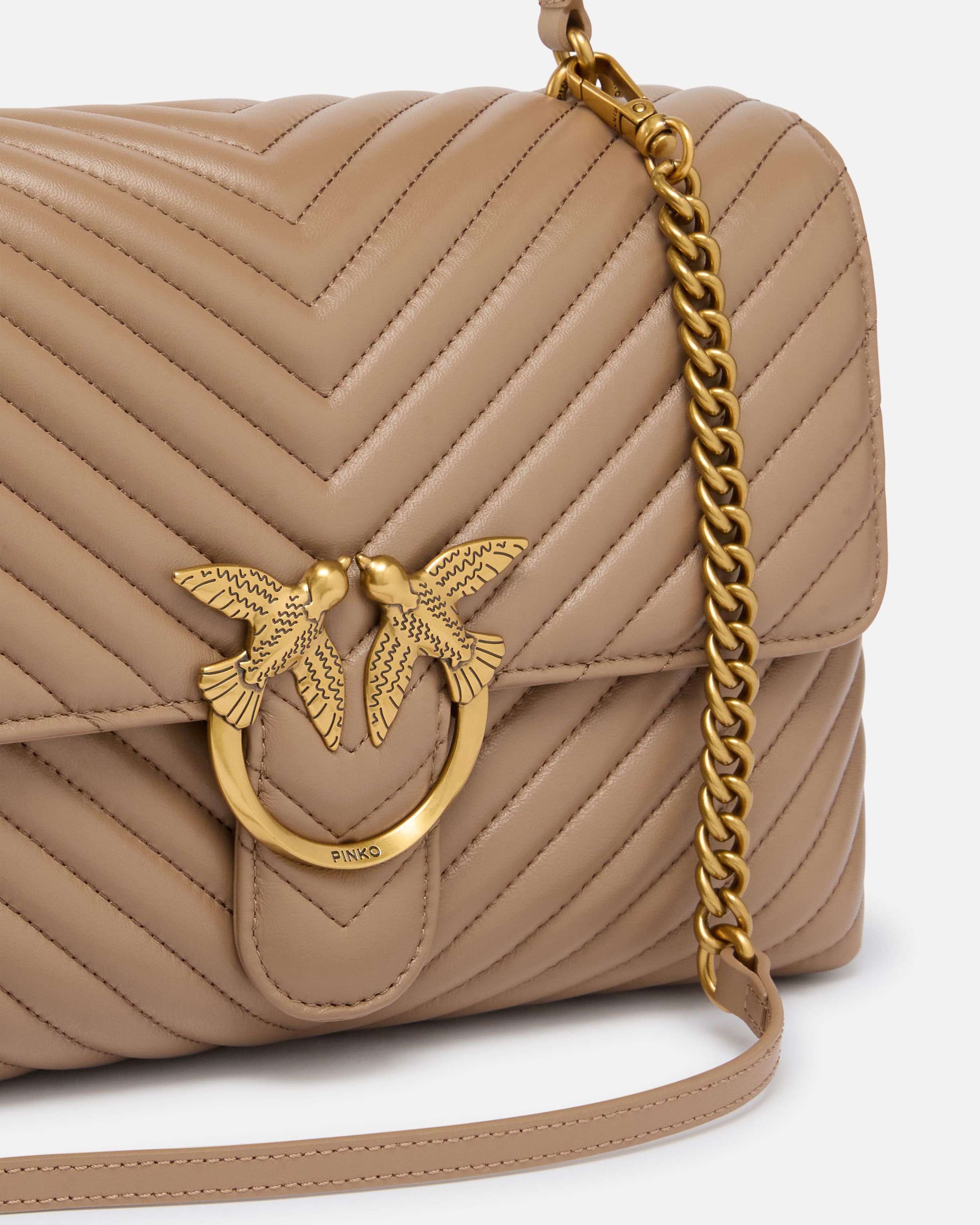 Big Lady Love Bag Puff Chevron PINKO